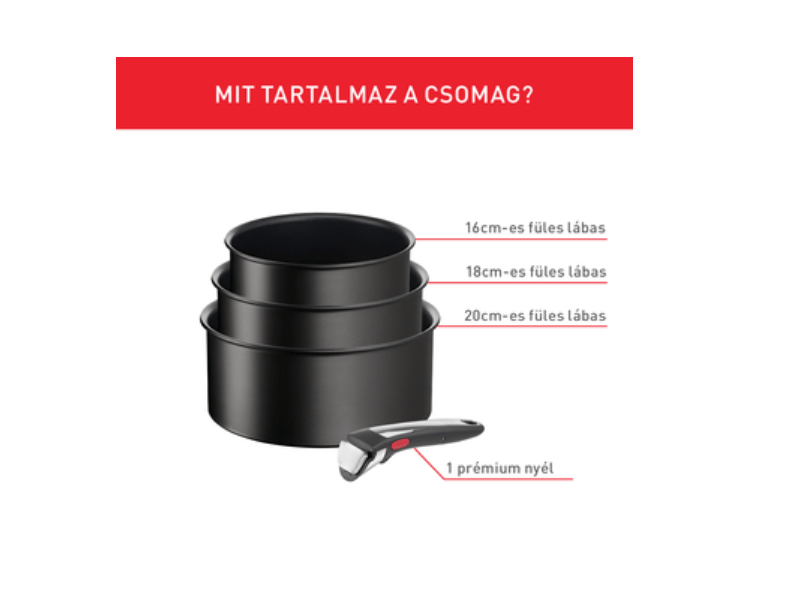 Tefal Ingenio Unlimited ON L3959443 4 db-os Edénykészlet