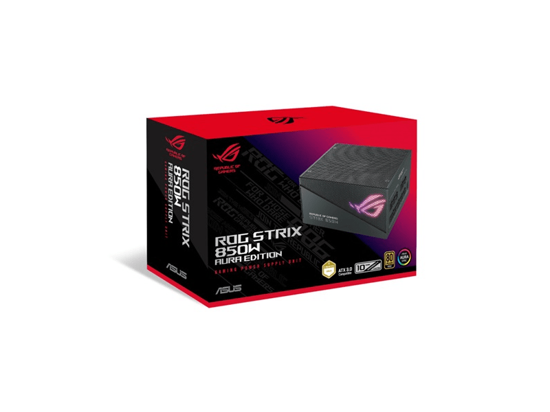 TÁP Asus ROG Strix 850W 80+ Gold Aura Edition tápegység - moduláris - ROG-STRIX-850G-AURA-GAMING