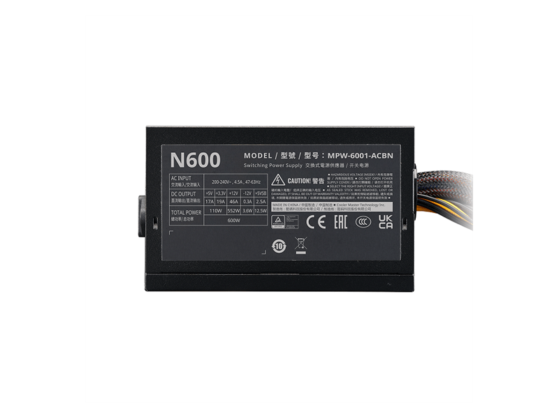 TÁP Cooler Master 600W - Elite NEX N600 230V - MPW-6001-ACBN-BEU