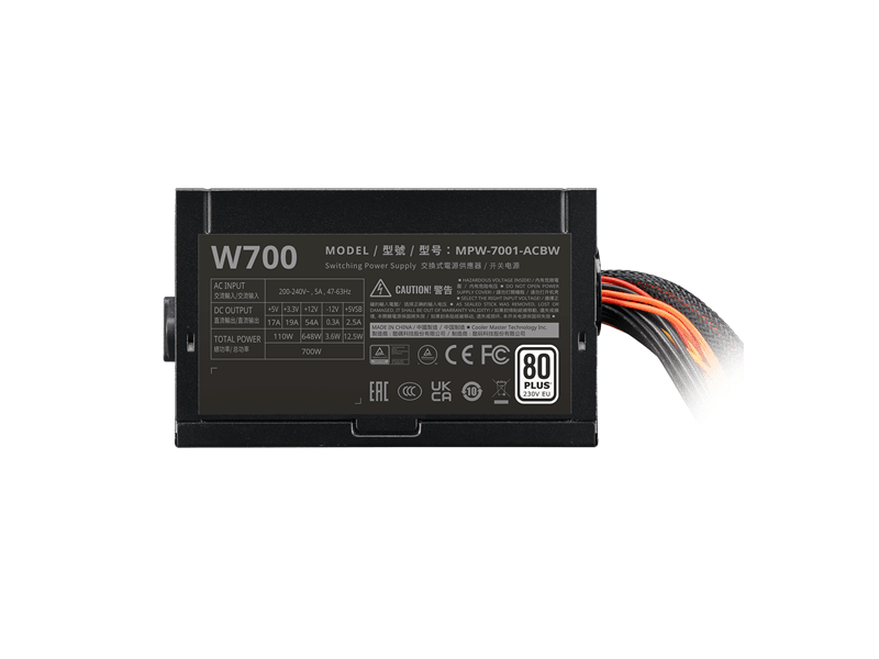 TÁP Cooler Master 700W - Elite NEX W700 230V - MPW-7001-ACBW-BEU