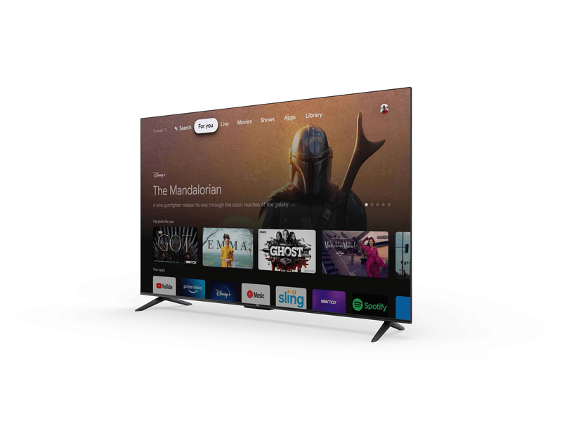 139 cm-es 4K UHD Tv, Google smart TV