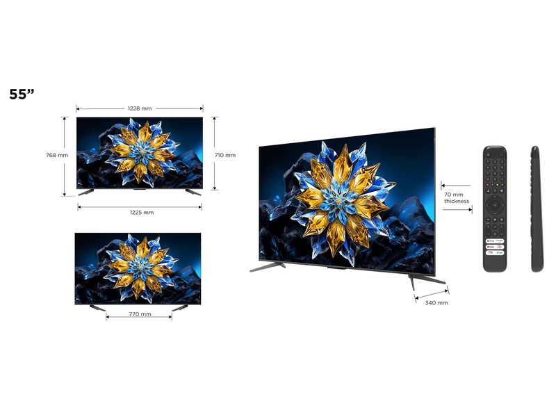 TCL 75C655 PRO 4K UHD Smart QLED Televízió