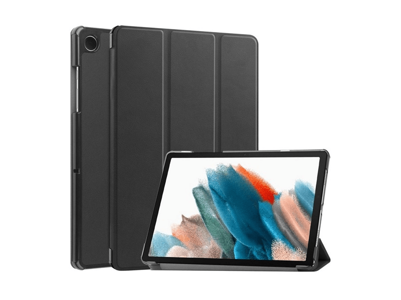 Gigapack Samsung Tab A9 Bőr hatású flip tok, fekete (GP-150662)