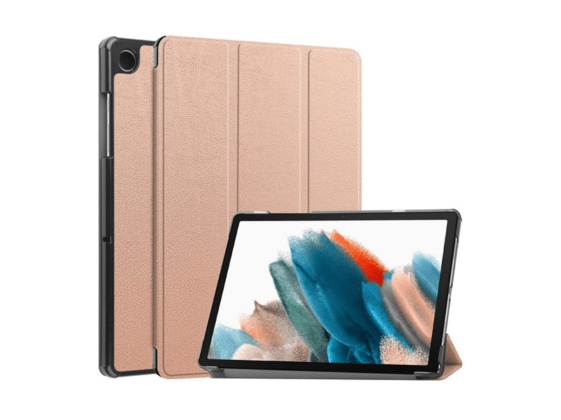 Gigapack Samsung Tab A9 Bőr hatású flip tok, rozéarany (GP-150667)
