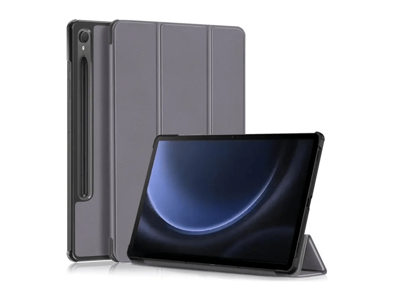 Gigapack Samsung Tab S10 Bőr hatású flip tok, szürke (GP-149332)