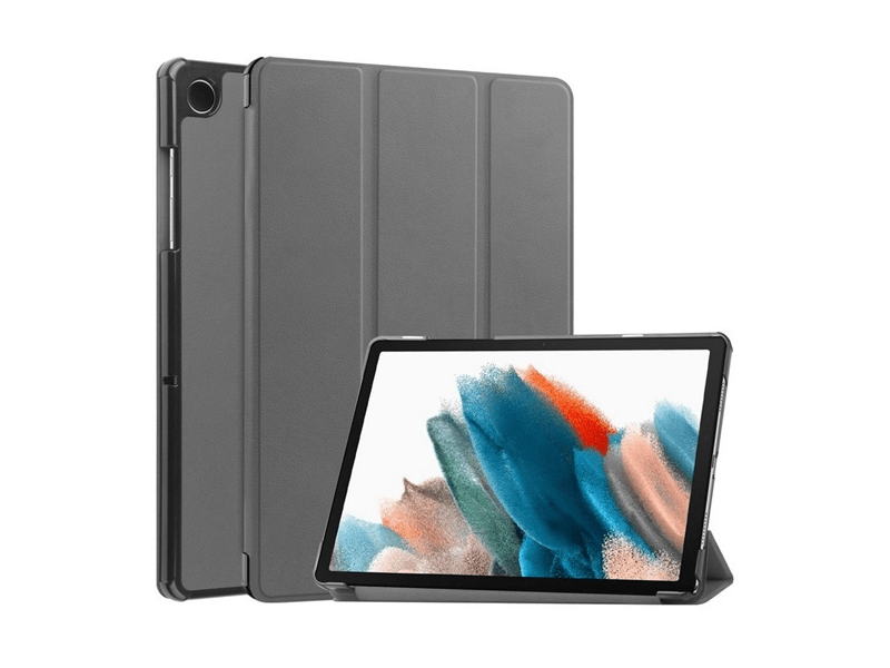 Gigapack Samsung Tab A9 Bőr hatású flip tok, szürke (GP-150673)