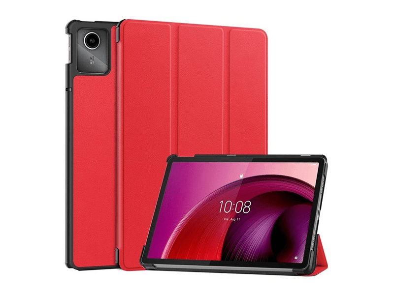 Gigapack Lenovo Tab M11 Bőr hatású flip tok, piros (GP-155063)