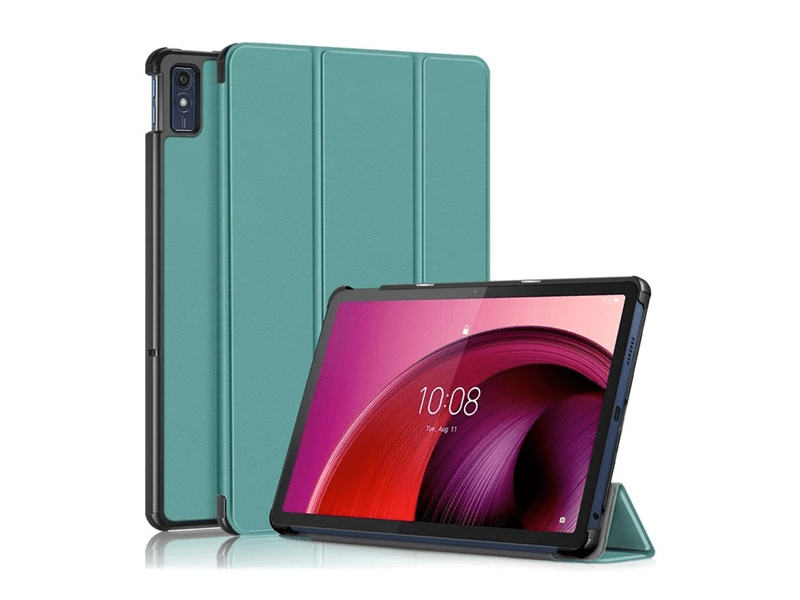 Gigapack Lenovo Tab M10 5G Bőr hatású flip tok, zöld (GP-153579)