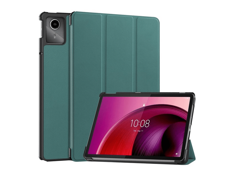 Gigapack Lenovo Tab M11 Bőr hatású flip tok, sötétzöld (GP-155067)