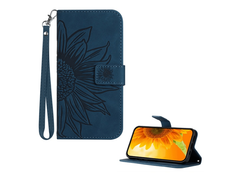 Gigapack T Phone 3 5G Flip tok napraforgó minta, sötétkék (GP-176303)
