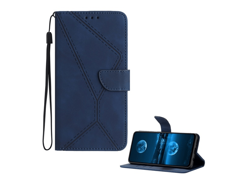 Gigapack T Phone 3 5G Flip tok + kézpánt, sötétkék (GP-176312)