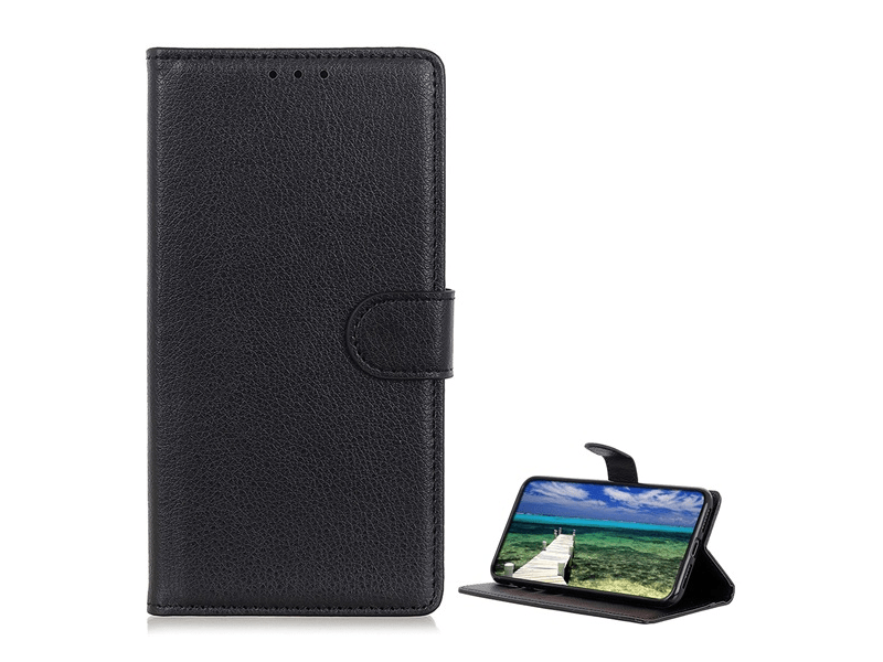 Gigapack Honor 70 Bőr hatású flip tok, fekete (GP-136452)