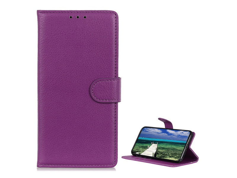 Gigapack OnePlus Nord CE 2 Lite 5G Bőr hatású flip tok, lila (GP-137976)