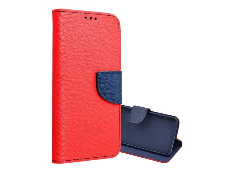 Gigapack iPhone 16 Plus bőr hatású flip tok, piros/kék (GP-160206)