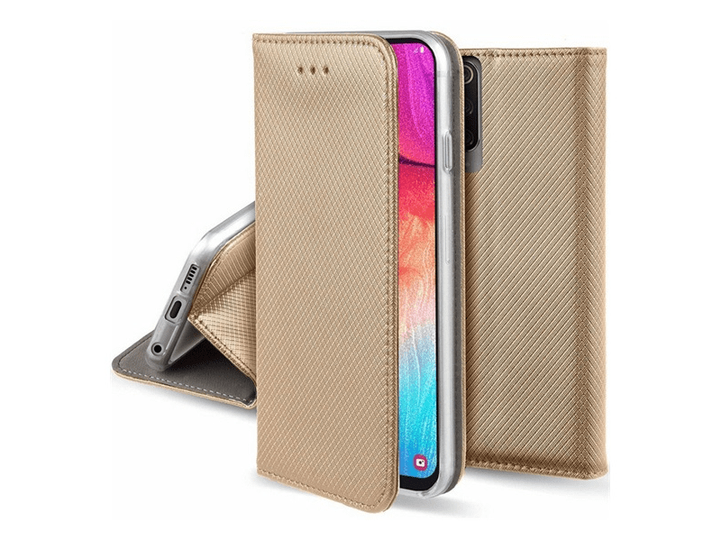 Gigapack Xiaomi Redmi Note 13 5G Bőr hatású flip tok, arany (GP-154231)