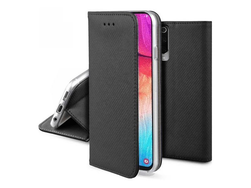 Gigapack Xiaomi 14 5G Bőr hatású flip tok, fekete (GP-155555)