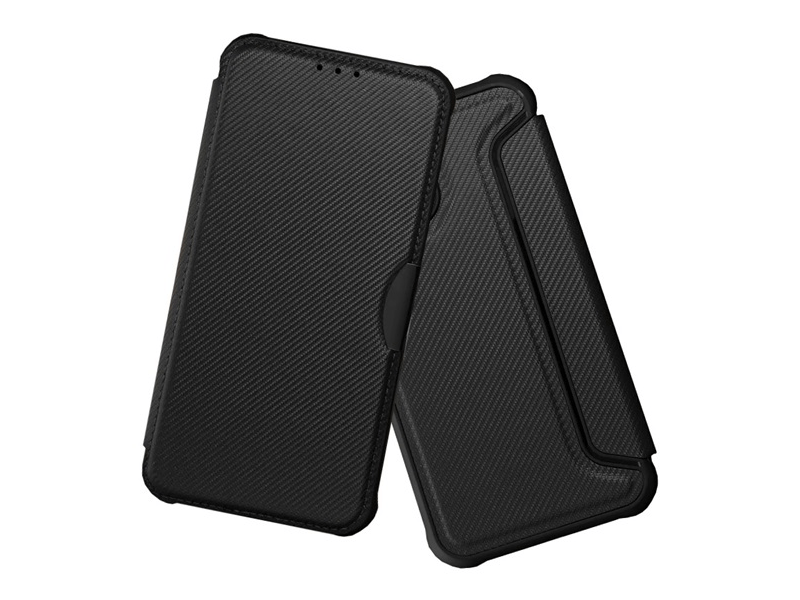 Gigapack Samsung A56 5G Flip tok, karbon minta, fekete (GP-166526)