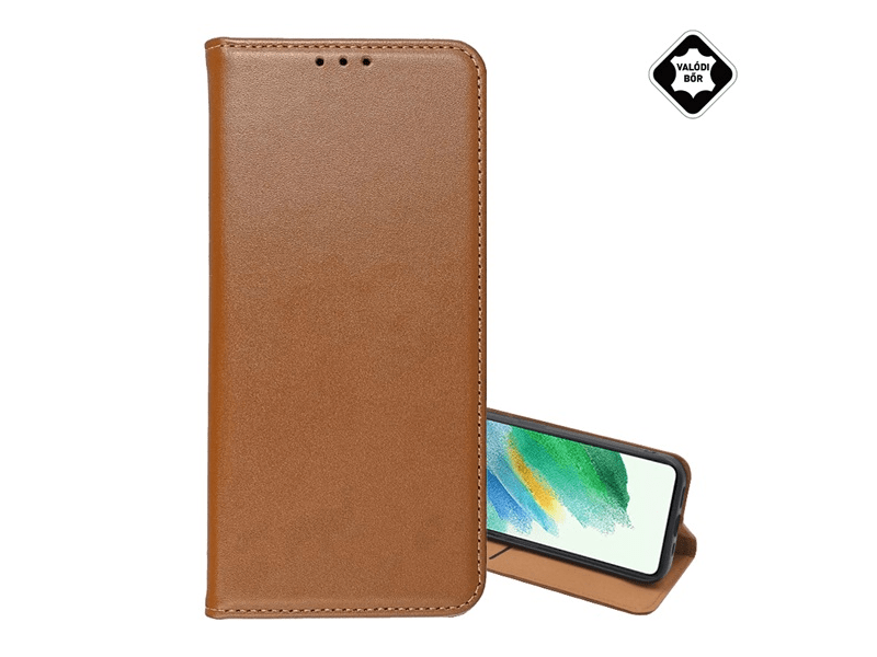 Gigapack Apple iPhone 16 Pro Flip bőrtok, barna (160311)