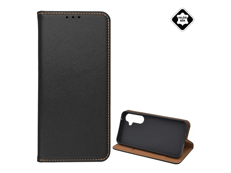 Gigapack Samsung Galaxy A55 Bőr flip tok, fekete (GP-155095)