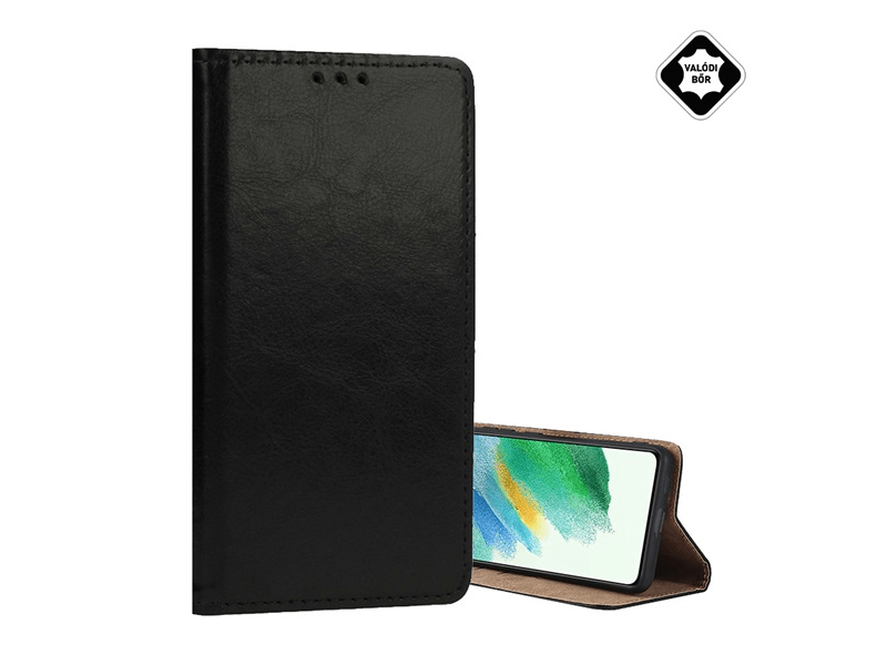 Gigapack iPhone 17 Bőr flip tok, fekete (GP-173789)