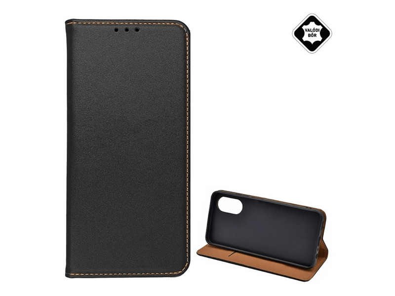 Gigapack Oppo A17 Bőr flip tok, fekete (GP-141505)