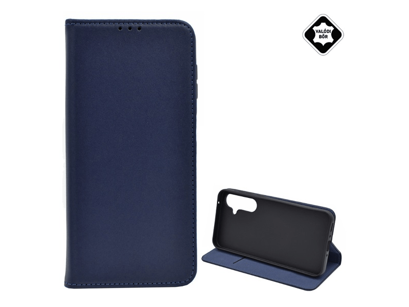 Gigapack Samsung A35 Bőr flip tok, sötétkék (GP-155096)