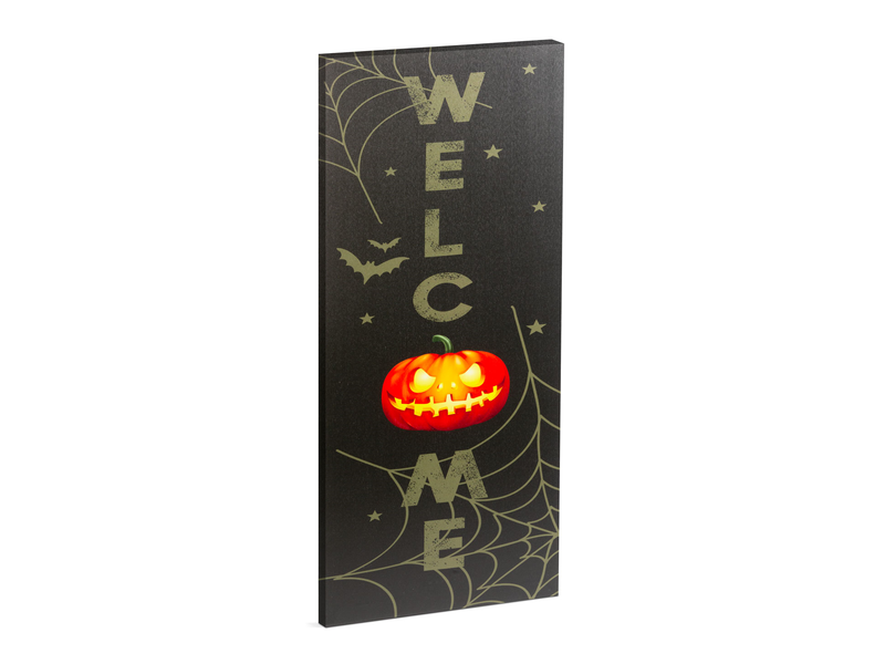 Halloween-i LED-es hangulatkép fali akasztóval (58402)