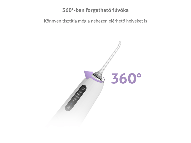 Szájzuhany, fehér, 5 tisztítási mód