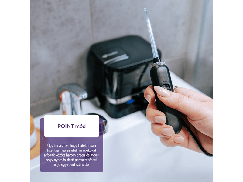 TrueLife AquaFloss Station F300 szájzuhany, fekete (TLSFMAFSF30BA)