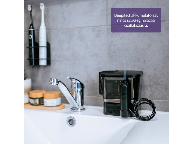 TrueLife AquaFloss Station F300 szájzuhany, fekete (TLSFMAFSF30BA)