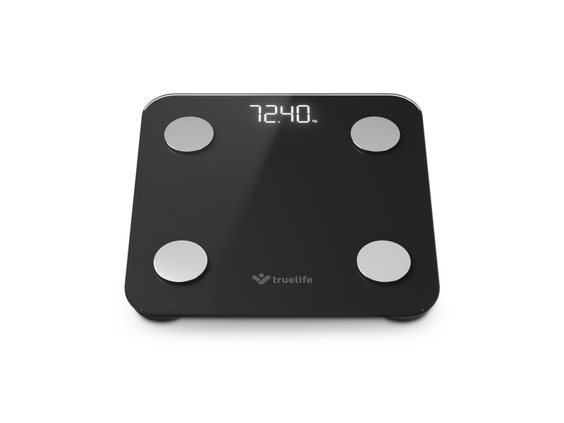 TrueLife FitScale W1 BT Okosmérleg, fekete (TLCSMFSW1NNBA)