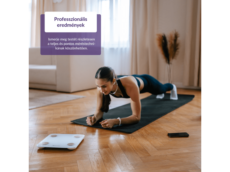 TrueLife FitScale W1 BT Okosmérleg, fehér (TLCSMFSW1NNWA)