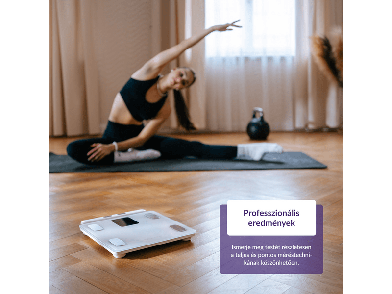TrueLife FitScale W8 BT Okosmérleg, fehér (TLCSMFSW8NNWA)