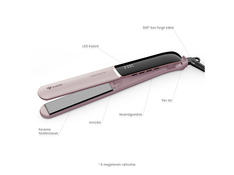 TrueLife HairIron N3 Hajvasaló, rózsaszín (TLHSMHIN3NNPA)
