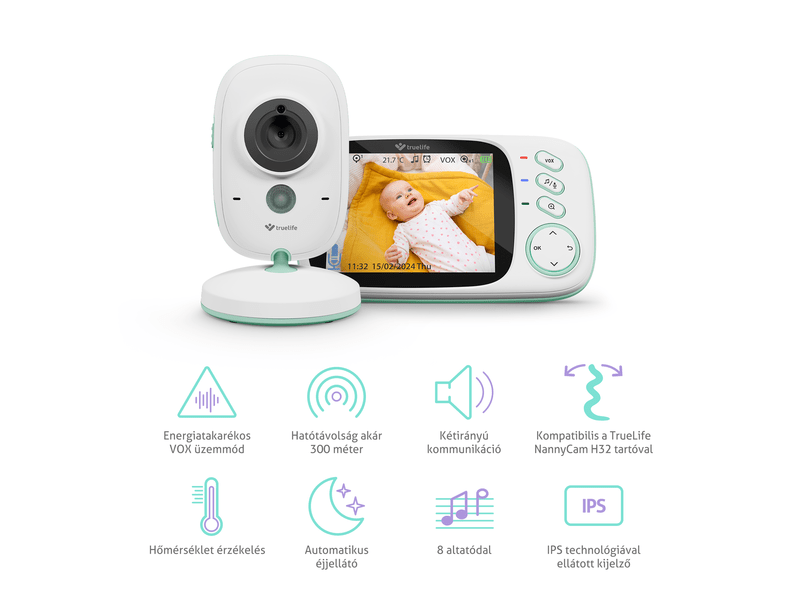 TrueLife NannyCam H32 Pro Kamerás gyermekfigyelő