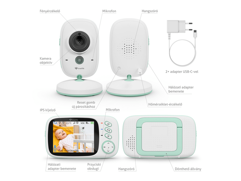 TrueLife NannyCam H32 Pro Kamerás gyermekfigyelő