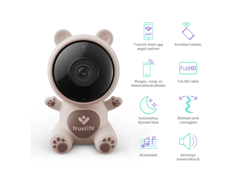 TrueLife NannyCam S3 Smart Kamerás gyermekfigyelő