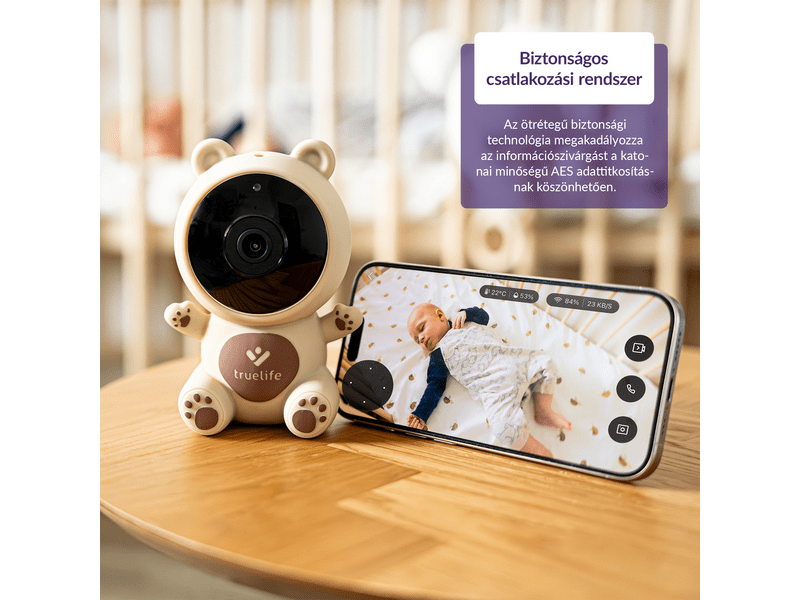 TrueLife NannyCam S3 Smart Kamerás gyermekfigyelő