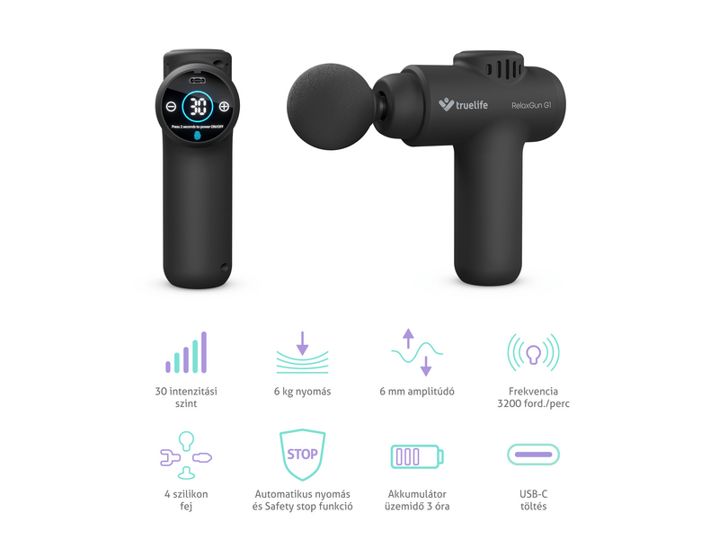 TrueLife RelaxGun G1 Masszázspisztoly