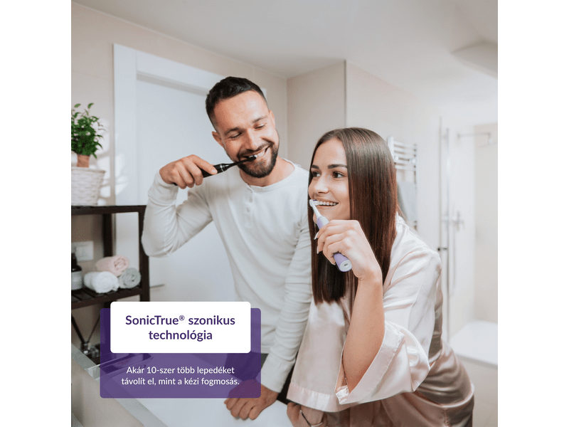 Truelife SonicBrush Compact Duo Elektromos fogkefe, lila/fekete