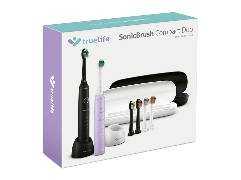 Truelife SonicBrush Compact Duo Elektromos fogkefe, lila/fekete