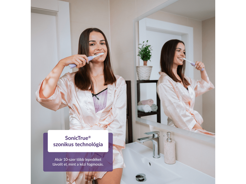 TrueLife SonicBrush Compact Lavender Elektromos fogkefe, lila