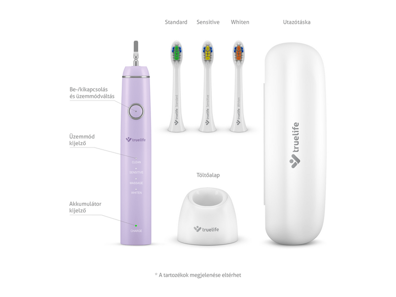 TrueLife SonicBrush Compact Lavender Elektromos fogkefe, lila
