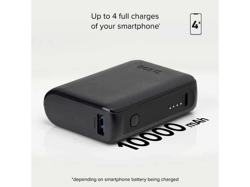 SBS NanoTube 10000mAh PowerBank, crna (TTBB10000MINIK)