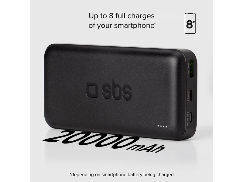 SBS 45W Power Delivery 20000mAh PowerBank (TTBB20000PD45WK)