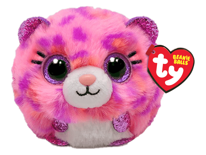 Ty Beanie Balls Plüssfigura - Rózsaszín leopárd (42541)