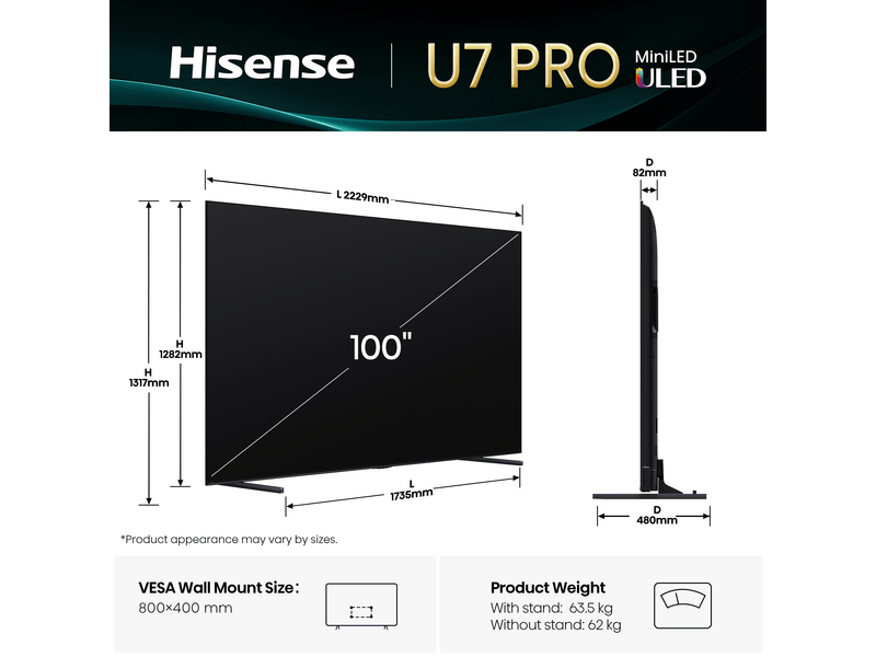 Hisense 100U7Q PRO 100