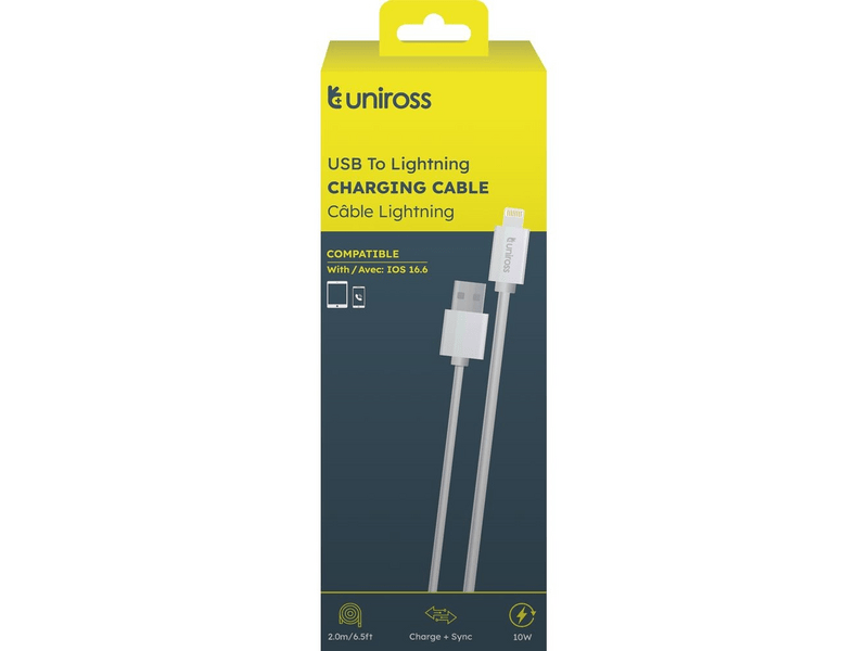 Uniross USB - Lightning kábel, 2m (UCA003)