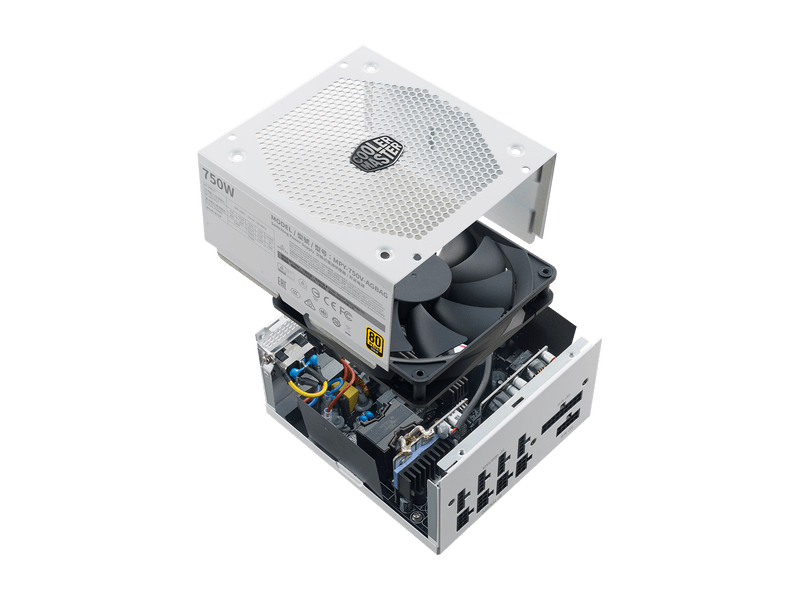 Cooler Master V750 Gold V2 Tápegység, 750W, fehér (MPY-750V-AGBAG-EU)