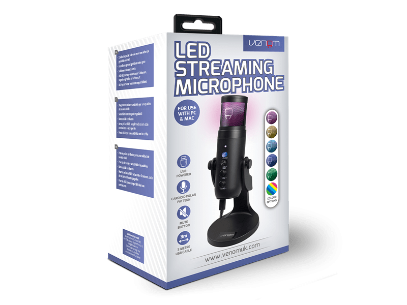 Venom VS2868 LED RGB Streamer Mikrofon